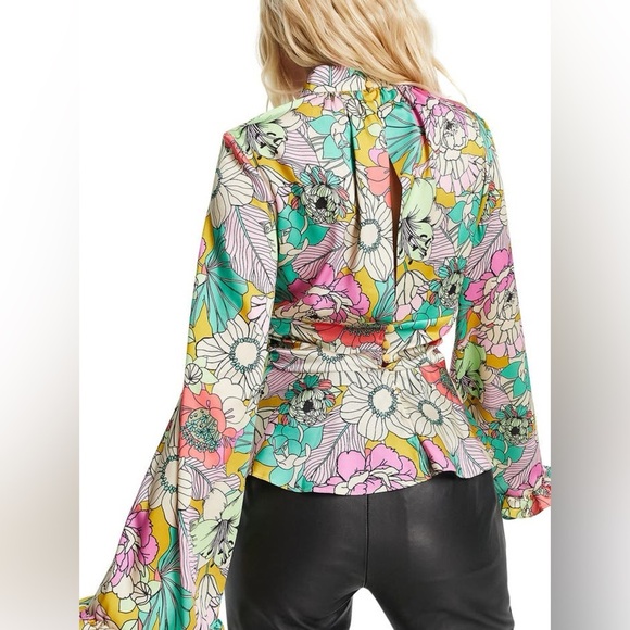 ASOS Colorful Floral Fitted Blouse - Picture 12 of 12